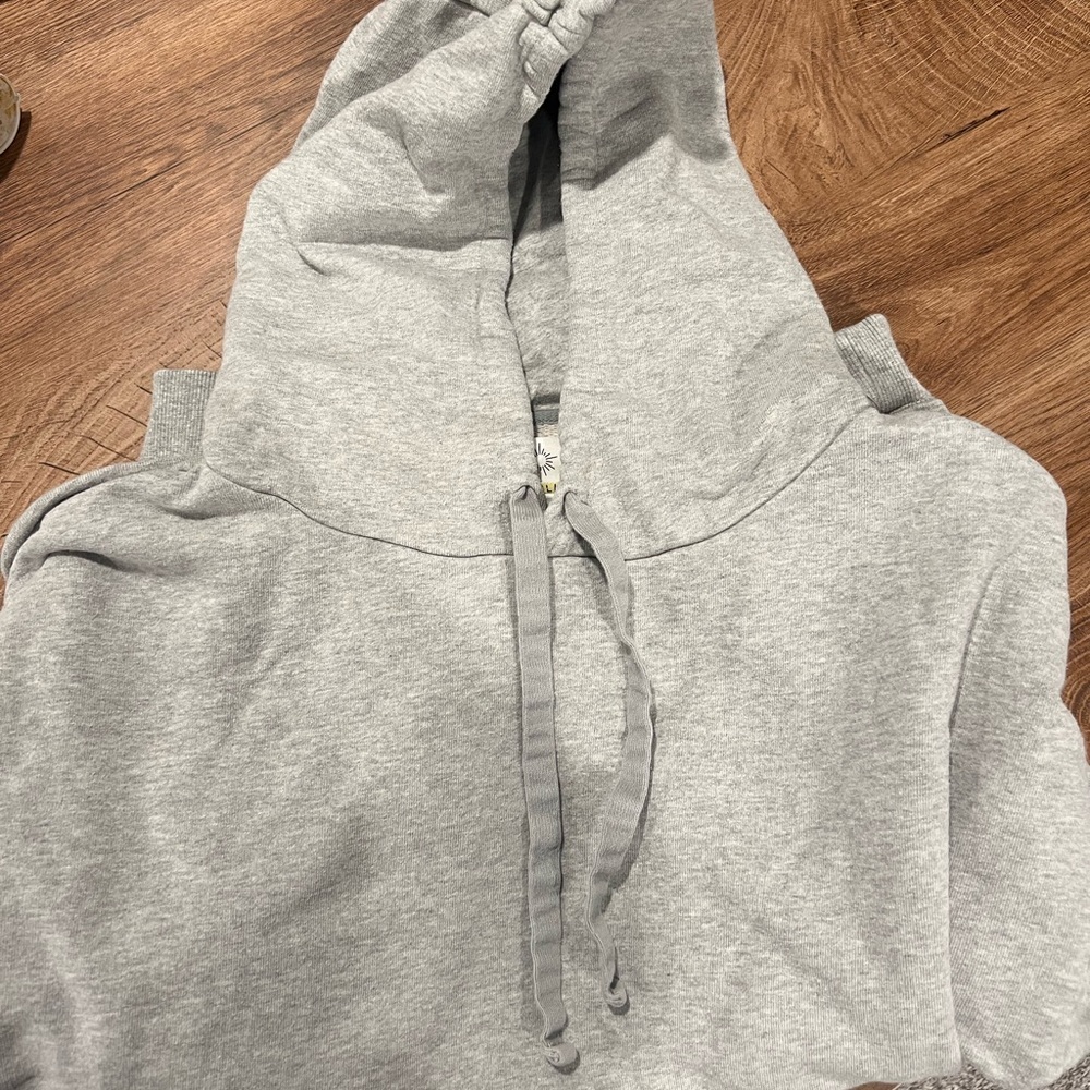 Gray Hoodie with Drawstrings